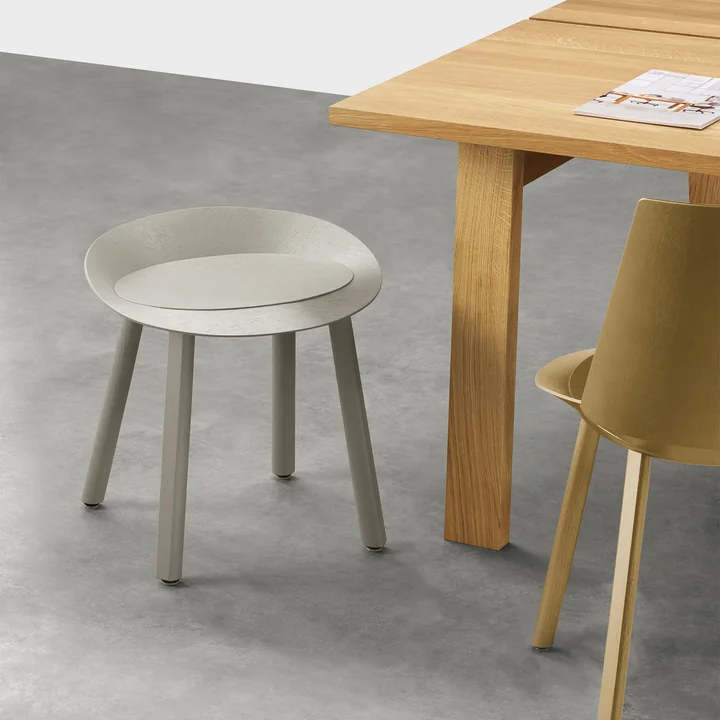 e15 - Mr Collins stool, silk gray