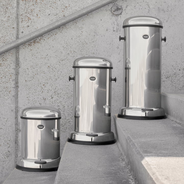 Vipp - 14, 15, 16 Pedal bin, stainless steel