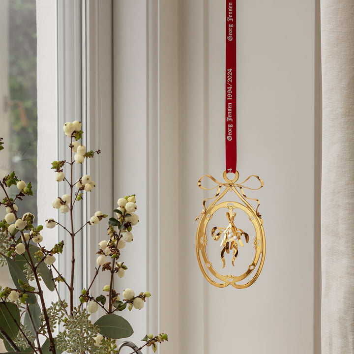 Georg Jensen - Christmas mobile Mistletoe, 1994 / 2024, gold