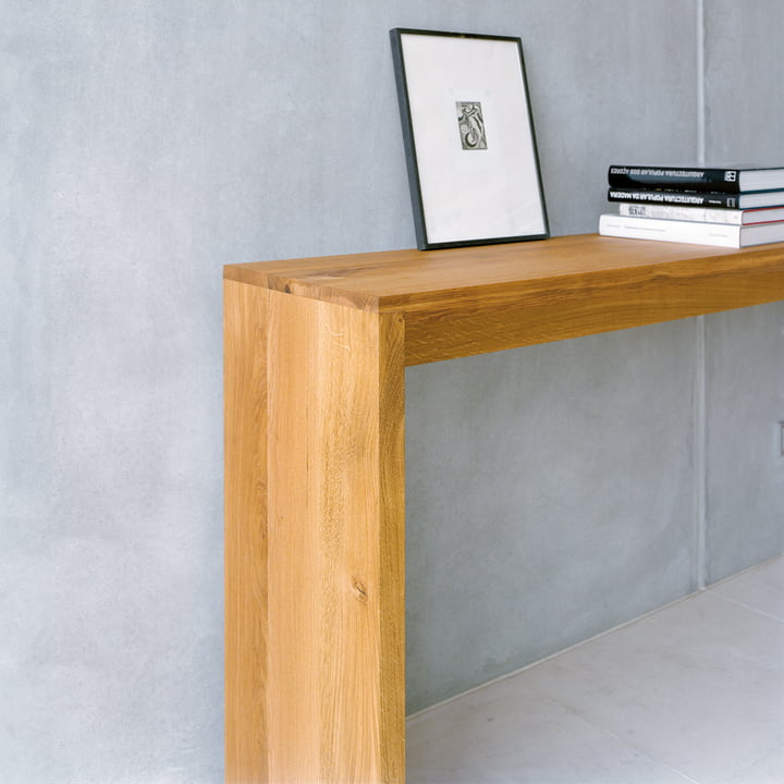 e15 - Alto console 140 x 40 x 85 cm, oiled oak