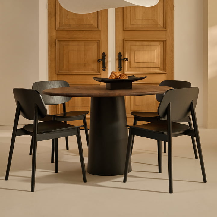 Studio Zondag - Circle of Calm dining table, smoked beech / black