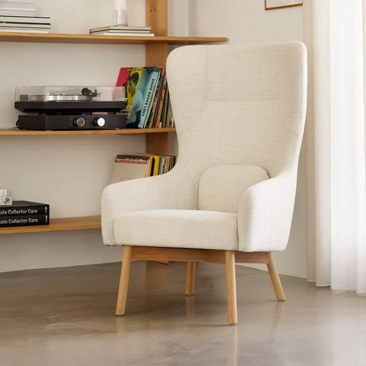 FDB Møbler - Gesja L35 armchair, oak / beige (Monza 00)