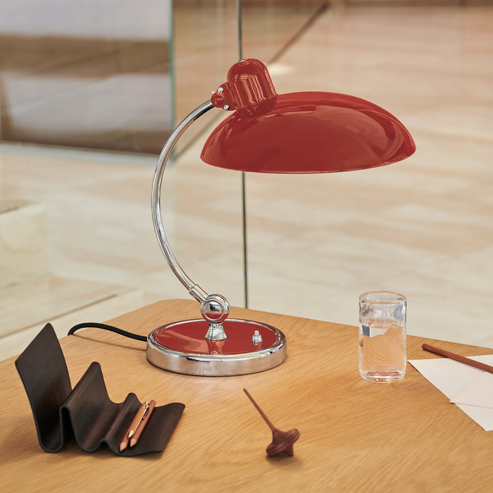 KAISER idell 6631 -T Luxus Table lamp, venetian red, by Fritz Hansen