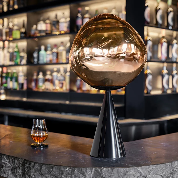 Tom Dixon - Melt Cone Fat LED table lamp, copper / black