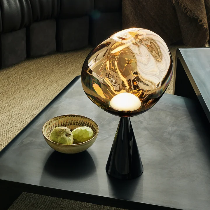 Tom Dixon - Melt Cone Fat LED table lamp, gold / black