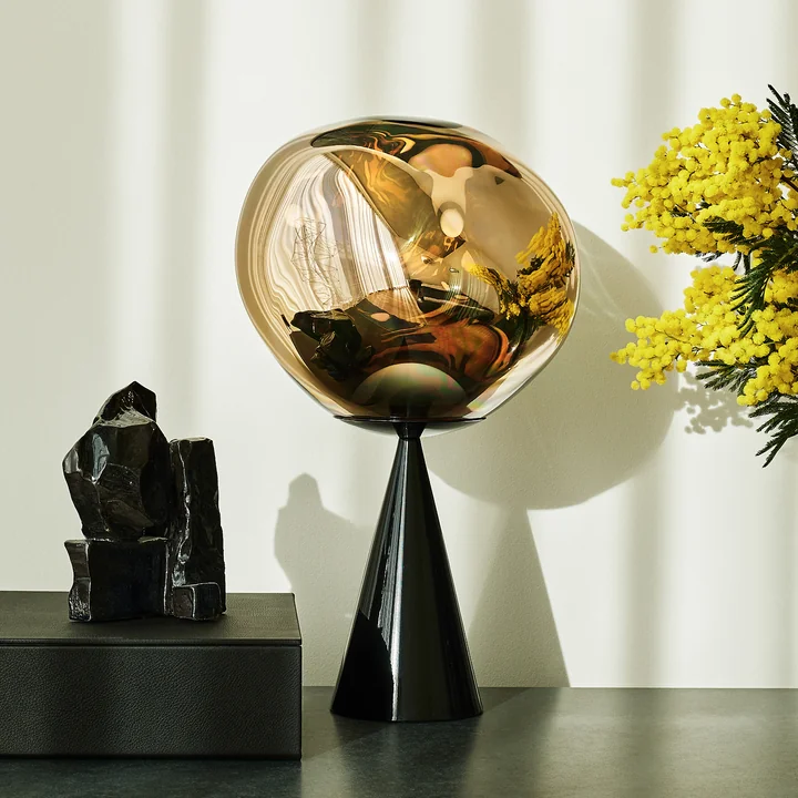 Tom Dixon - Melt Cone Fat LED table lamp, gold / black