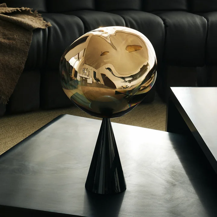 Tom Dixon - Melt Cone Fat LED table lamp, gold / black