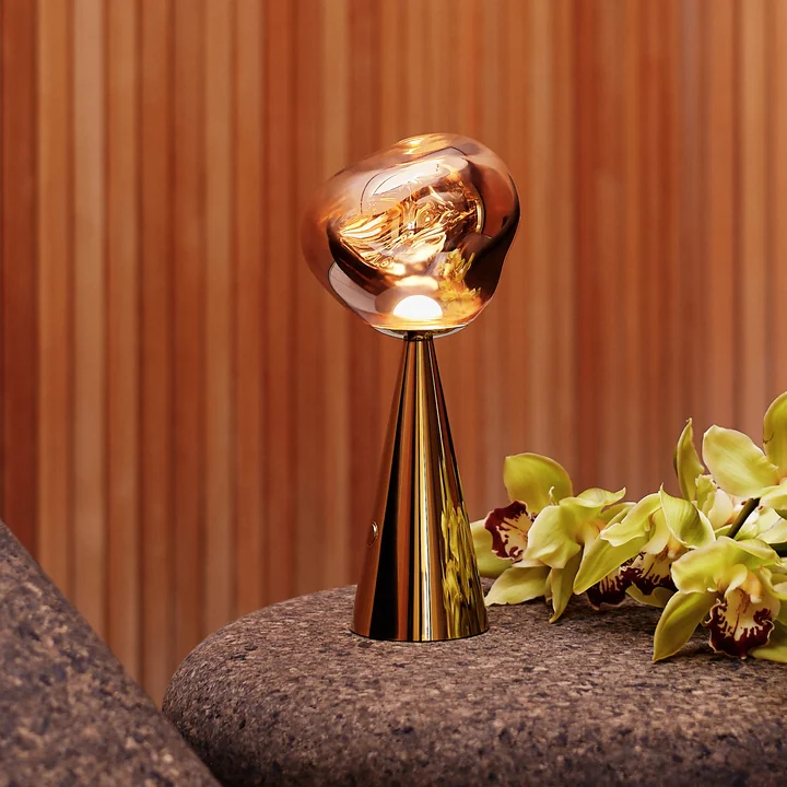 Tom Dixon - Melt LED table lamp with rechargeable battery, gold