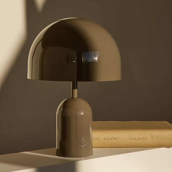 Tom Dixon - Bell LED table lamp with rechargeable battery, taupe