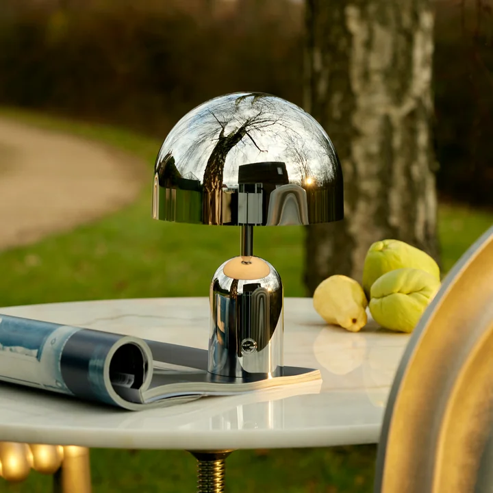Tom Dixon - Bell LED table lamp with rechargeable battery, silver