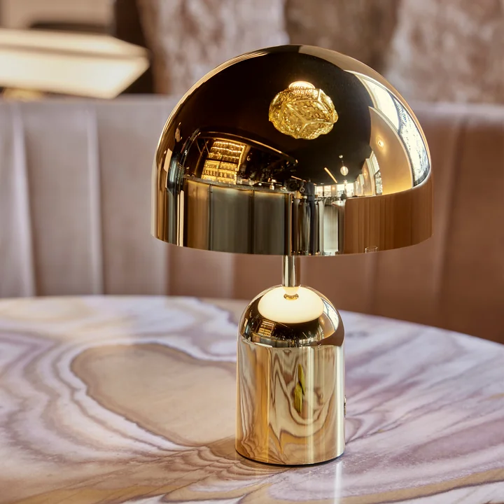 Tom Dixon - Bell LED table lamp with rechargeable battery, gold