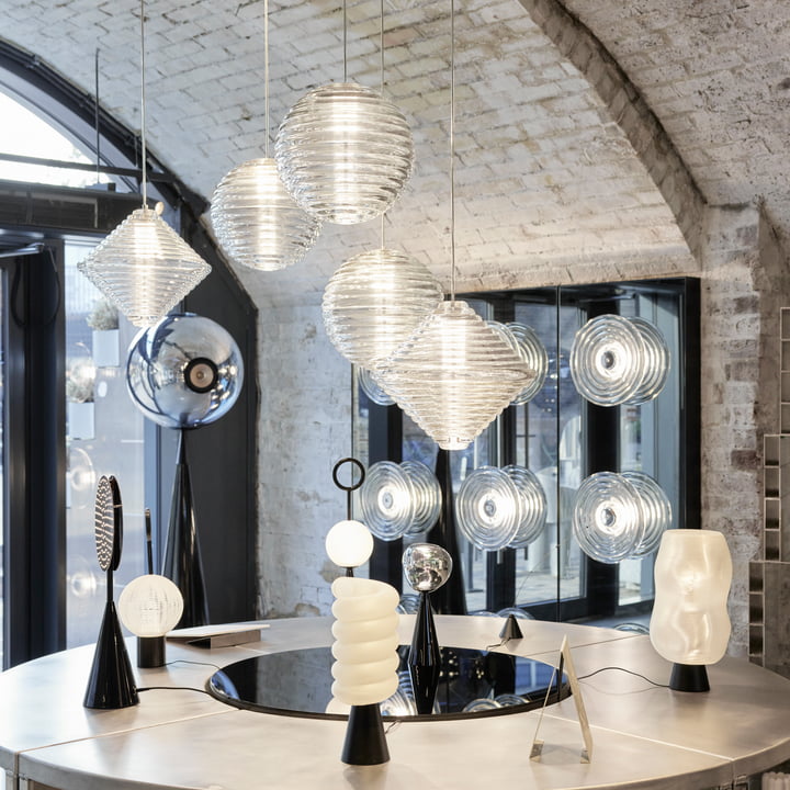 Tom Dixon - Press LED pendant lights, clear