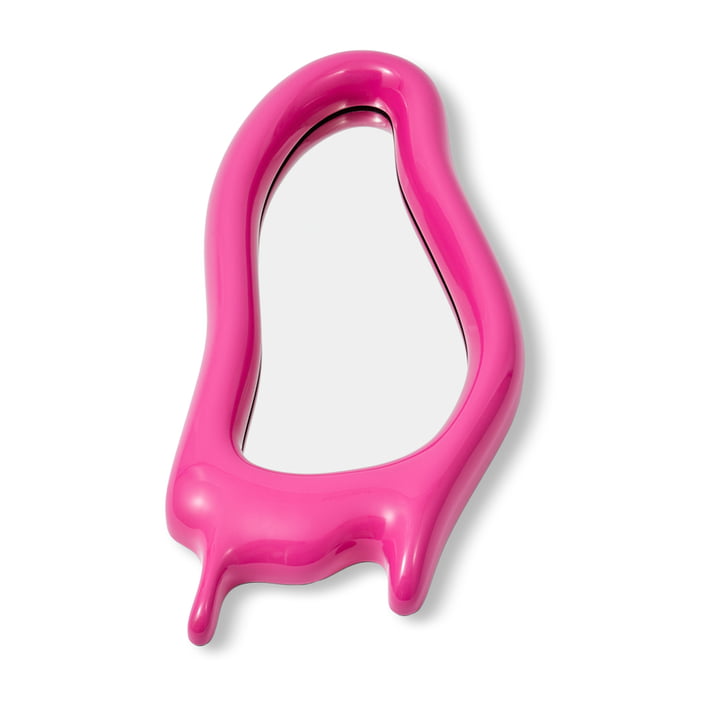 Melting mirror L, long, light pink by Pols Potten