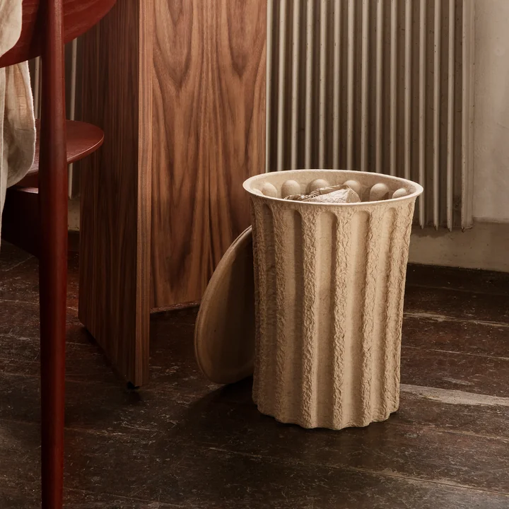 Ferm Living - Paper Pulp Paper bin, gray-brown