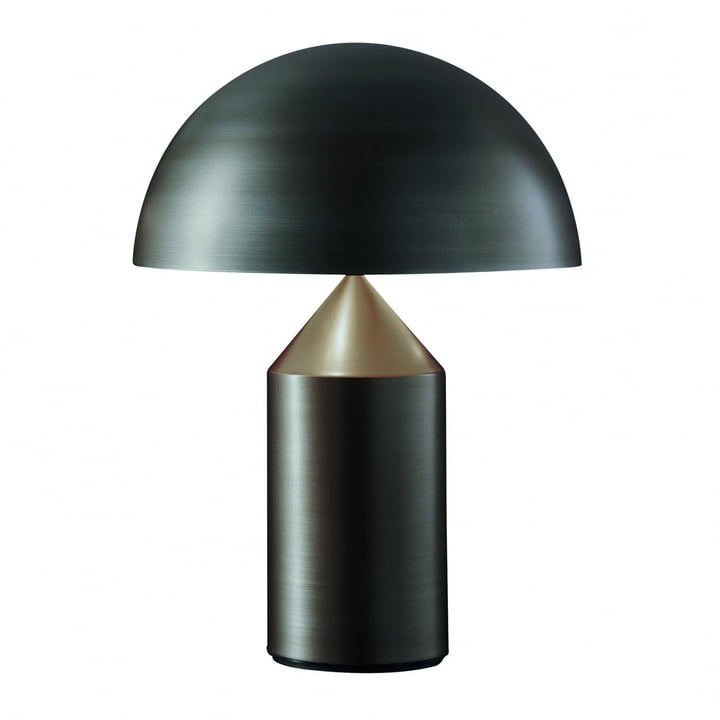 Oluce - Atollo table lamp 233, bronze satin finish, inside white RAL 9003