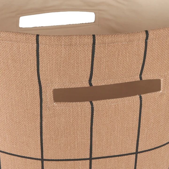 Nobodinoz - Vibes storage basket, large, brown / black