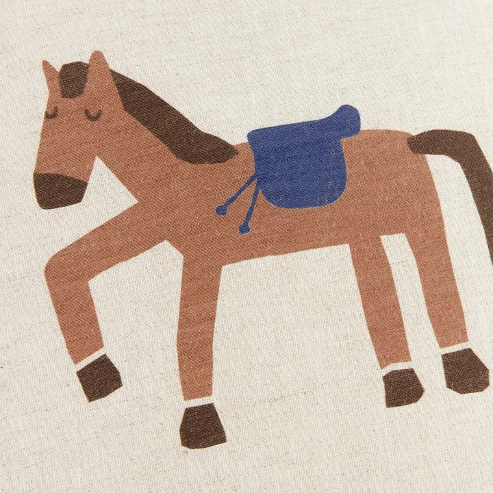 Nobodinoz - Vibes cushion 40 x 40 cm, horse, charcoal