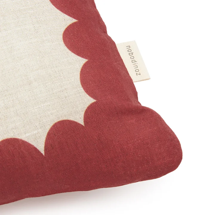 Nobodinoz - Vibes cushion L, 45 x 30 cm, carmine red