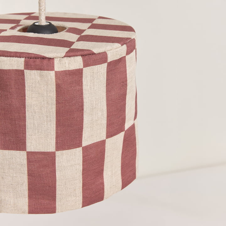 Nobodinoz - Vibes lampshade, Ø 20 cm, linen, maroon