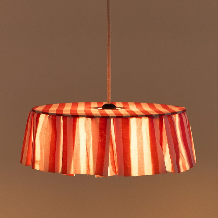 Nobodinoz - Vibes lampshade, Ø 40 cm, cotton, red