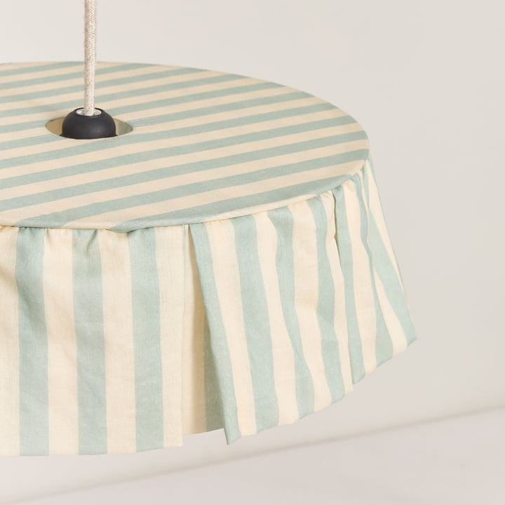 Nobodinoz - Vibes lampshade, Ø 40 cm, cotton, turquoise