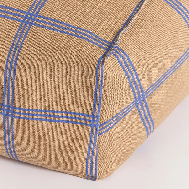 Nobodinoz - Vibes beanbag, L 74 x H 40 cm, brown / blue