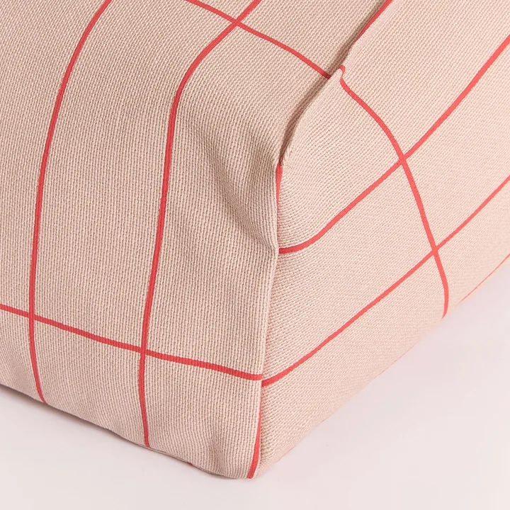 Nobodinoz - Vibes beanbag, L 74 x H 40 cm, pink / red