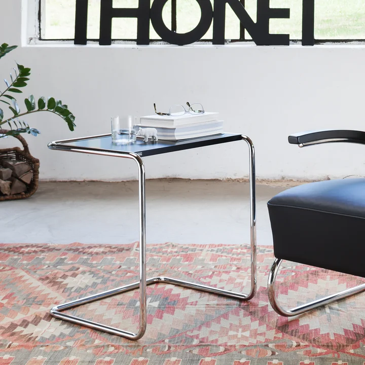 Thonet - B 97 Set table, chrome / black