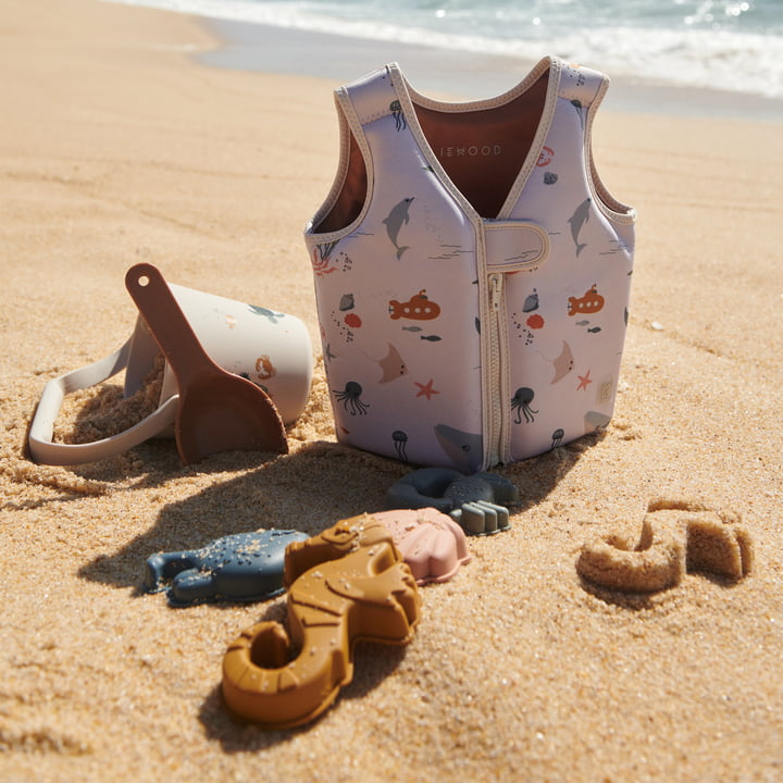 LIEWOOD - Gilma beach set, Sea Creature, sandy (6 pcs.)