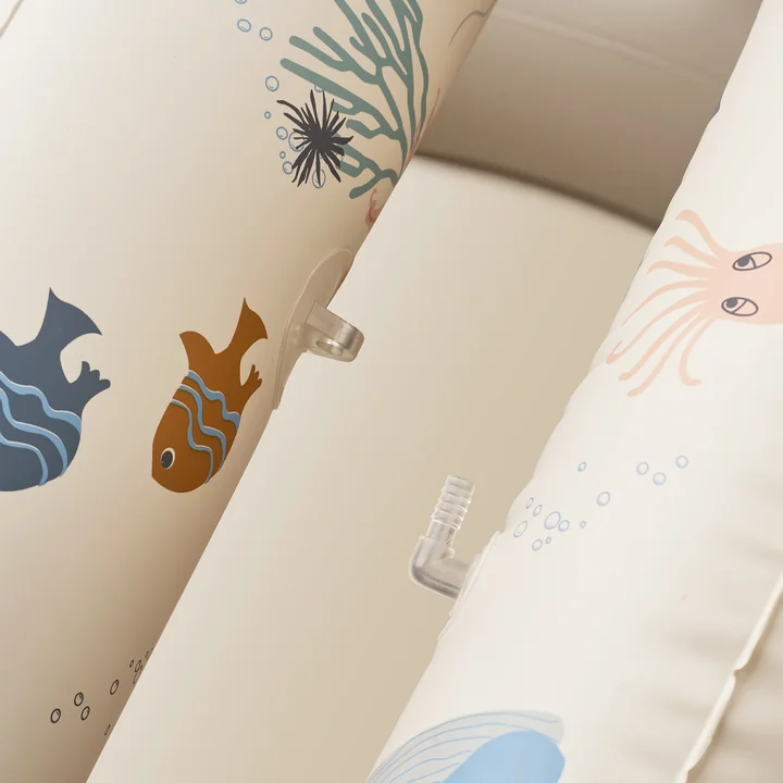 LIEWOOD - Hadleia pool with roof, Ø 108 cm, Sea creature / sandy