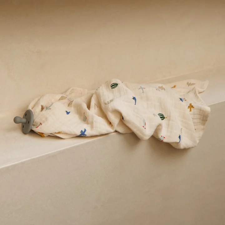 LIEWOOD - Lewis muslin cloths made from organic cotton, Aviator, ecru