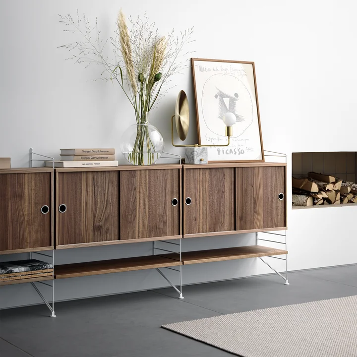 String - Sideboard, walnut / white
