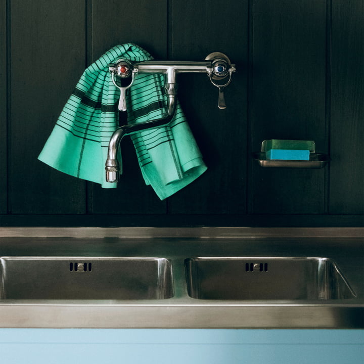HAY - Linear Tea towel, 80 x 52 cm, turquoise