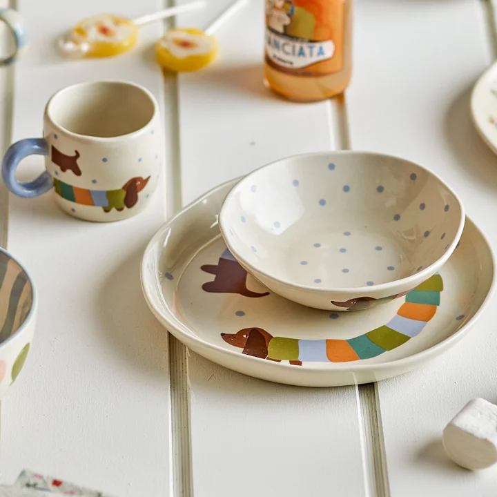 Bloomingville Mini - Charlie Tableware set, multicolored (3 pcs.)