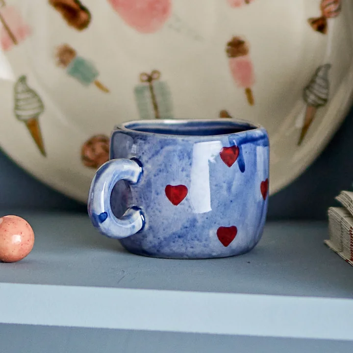 Bloomingville Mini - Nini cup, heart, blue