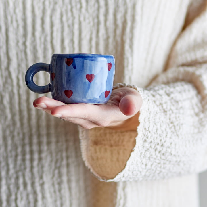 Bloomingville Mini - Nini cup, heart, blue