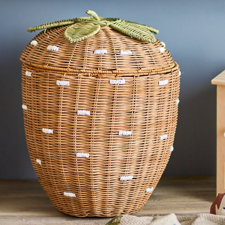 Bloomingville Mini - Pelino storage basket, Ø 30 x 40 cm, rattan