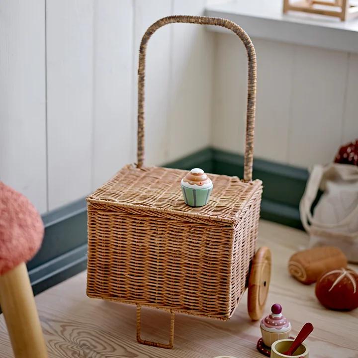 Bloomingville Mini - Penne Children's trolley, L 29 x H 50 cm, rattan