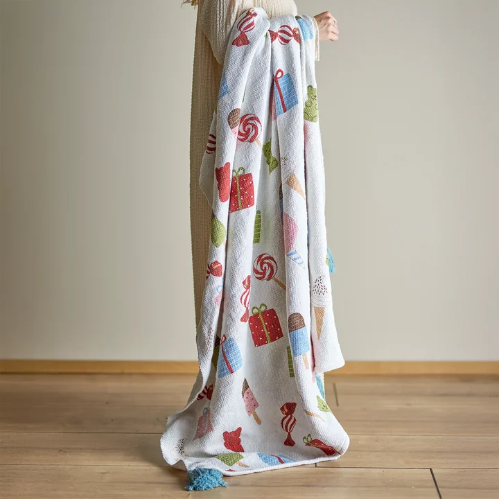 Bloomingville Mini - Sweets blanket, 130 x 160 cm, multicolored