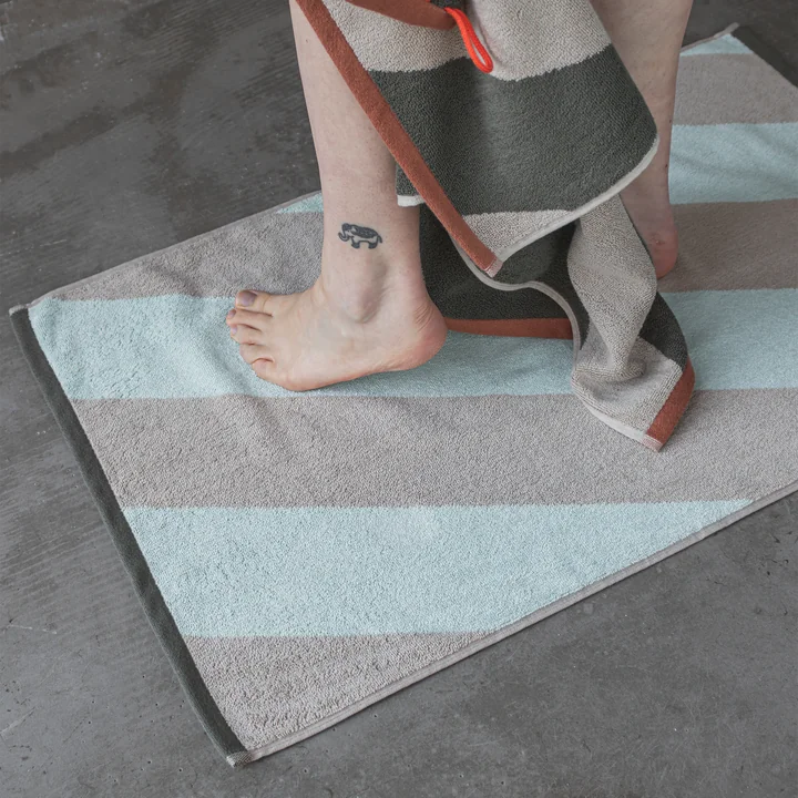 Mette Ditmer - Diagonal bath mat, 50 x 80 cm, mint