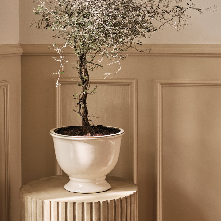 Broste Copenhagen - Annabella Flower pot Ø 24.5 x 19 cm, beige