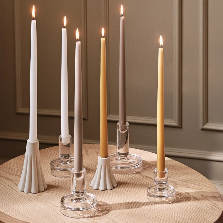 Broste Copenhagen - Heli Candle holder, cream