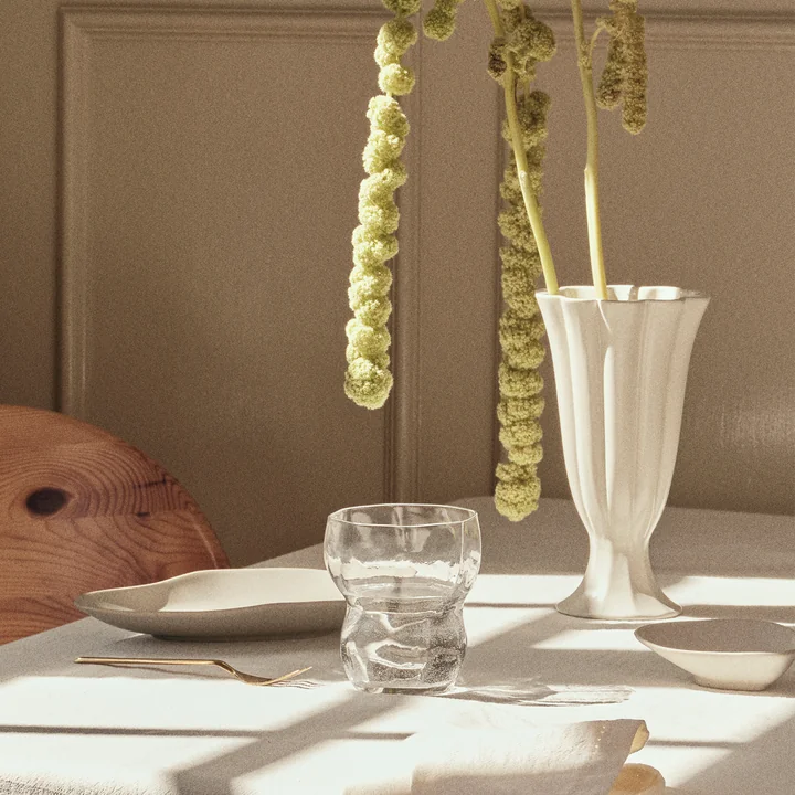 Broste Copenhagen - Heli Vase, Ø 12 x 22 cm, cream