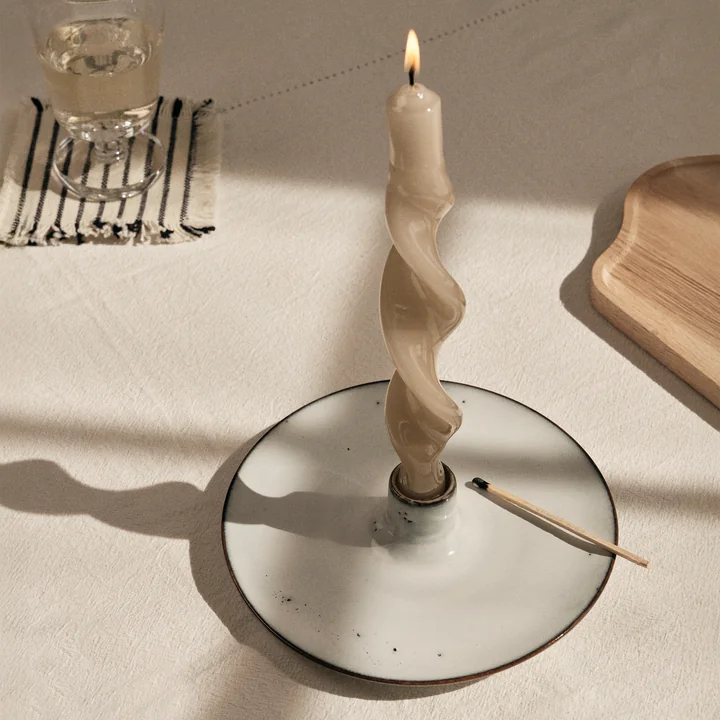 Broste Copenhagen - Nordic Sand Candle holder, beige