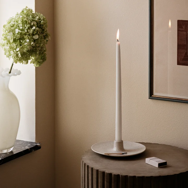 Broste Copenhagen - Nordic Vanilla Candle holder, white
