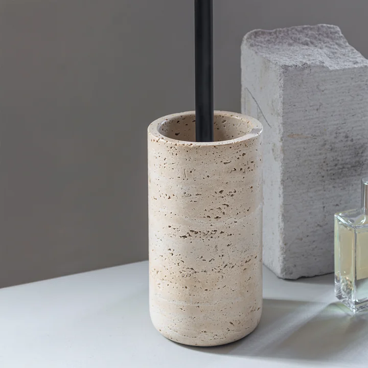Mette Ditmer - Travertine toilet brush, linen