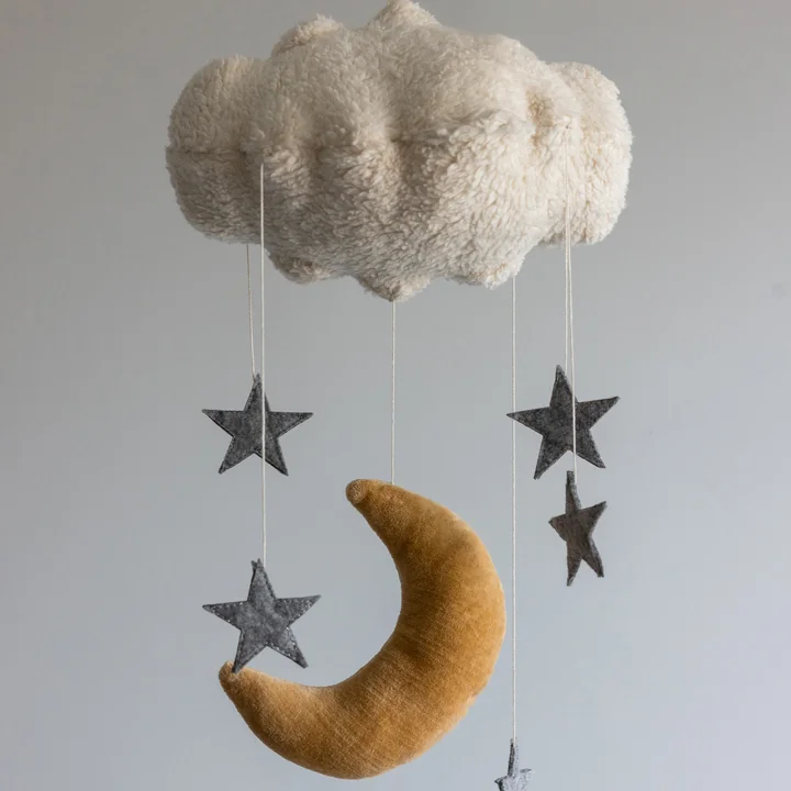 Sebra - Baby mobile Moon & Stars, beige