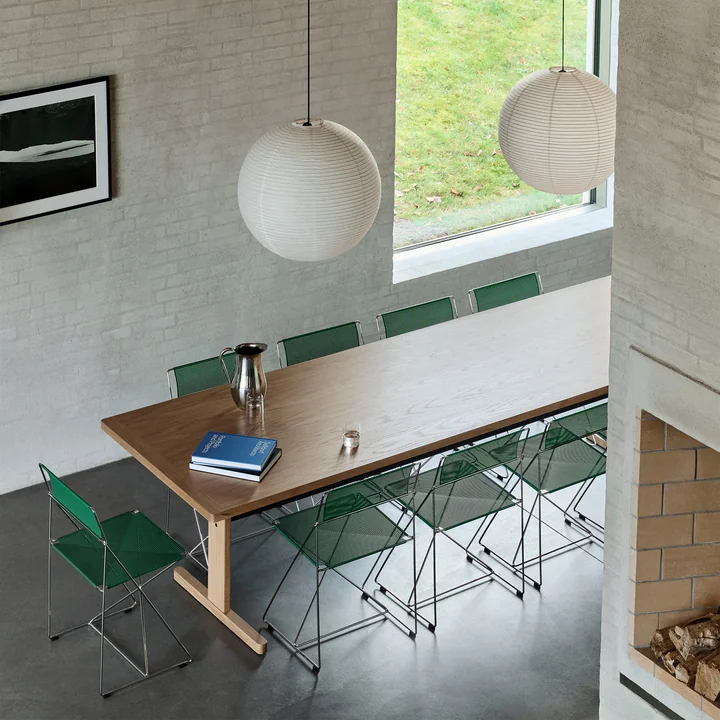 HAY - X-Line chair, indoor, chrome-plated / leek green