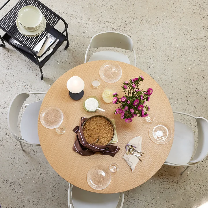 Hübsch Interior - Straight dining table, Ø 120 cm, oak