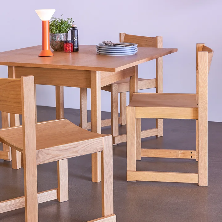 Hübsch Interior - Geo dining table 110 x 110 cm, oak